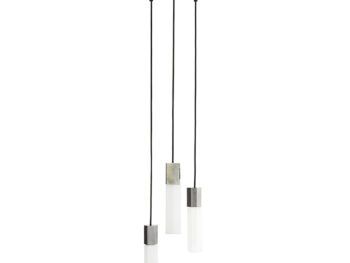 Basalt Triple Pendant in Stainless Steel