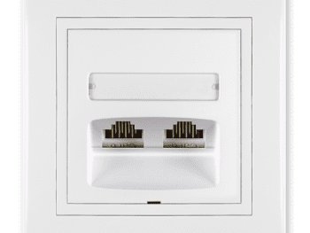 PRESTIGE Dubbel datauttag med Keystone-moduler RJ45 Cat6 UTP